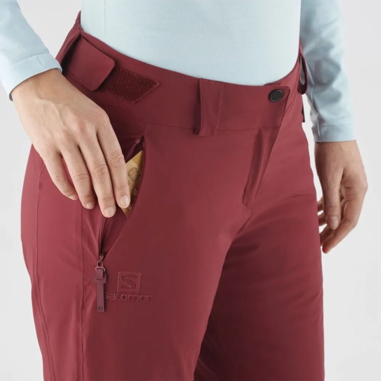 Pantalones De Esquí Salomon The Brilliant Mujer Rojos | MX ZPBQ032